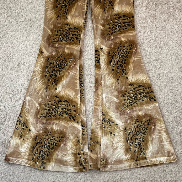 Spell and the Gypsy Velvet Savannah Bells Animal Print Flare Boho Pants Size 8 - Picture 7 of 15